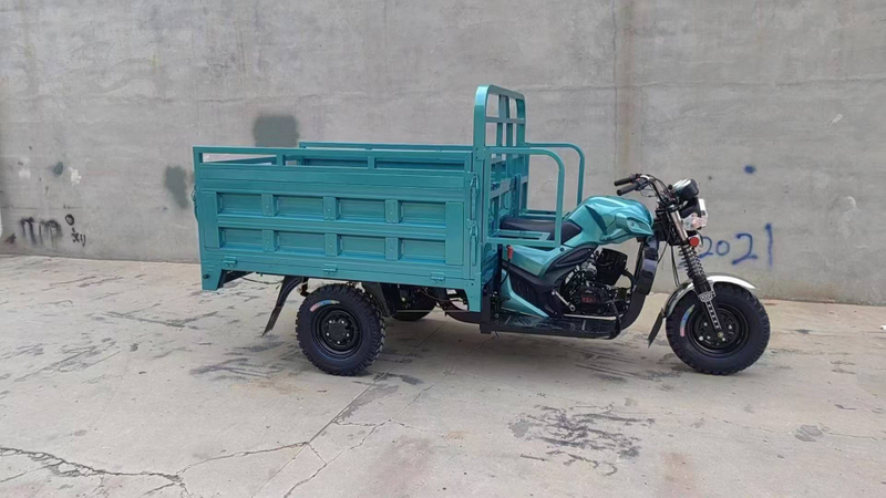 200cc air Cooled Engine Gas Motorized Cargo Truck with Open Dump Van for Goods Delivery Petrol Gasoline Tricycle Three Wheels